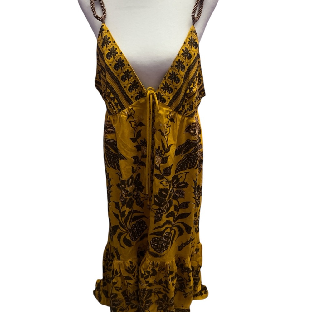 FARM Rio Yellow and Black Maxi Dress